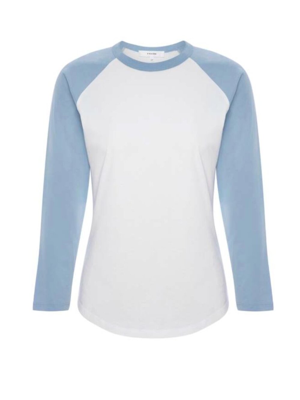 Frame Baseball Raglan Tshirt in Sky Blue